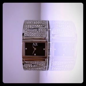Armani Exchange rhinestones watch